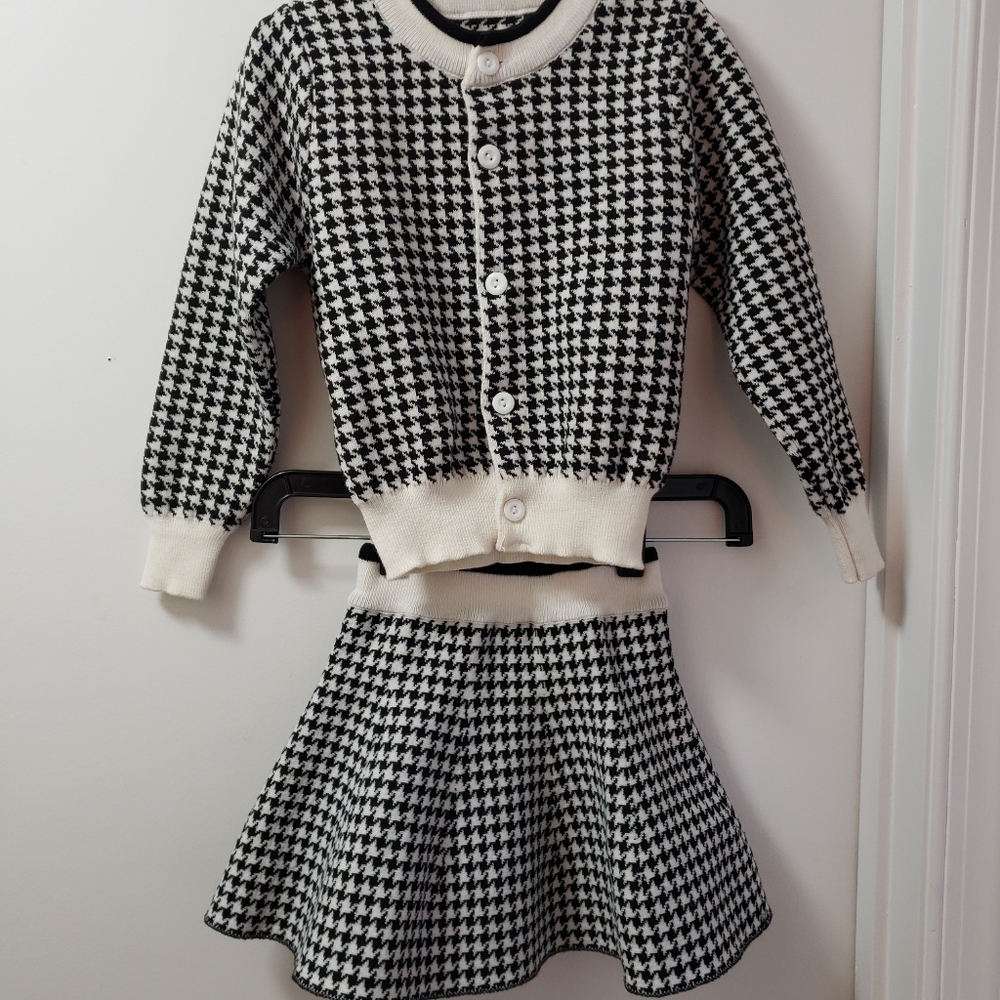 Girls Houndstooth Tweed Set